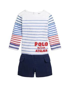 推荐Boys' Striped Cotton Tee & Cargo Short Set - Baby商品