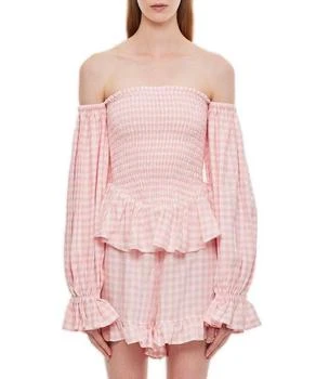 Sleeper | Sleeper Checked Ruffled Off-Shoulder Set 5.2折