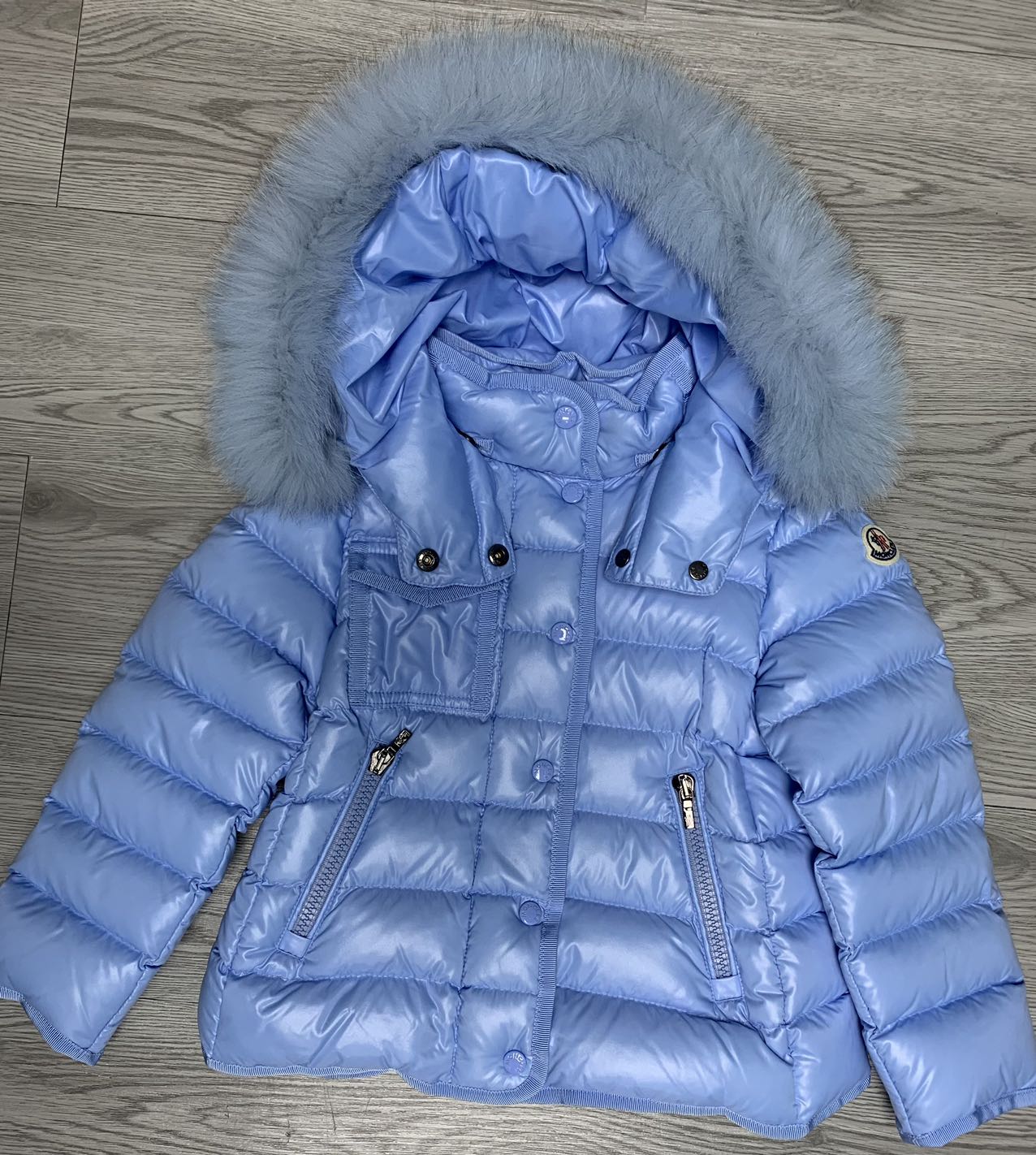 Moncler | 盟可睐 童装 袖标连帽 保暖长䄂羽绒服外套女童  1A54912-68950-706商品图片,额外4折, 额外四折