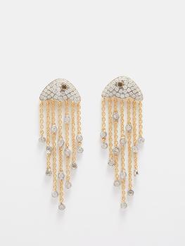商品Jellyfish diamond & 18kt gold earrings图片
