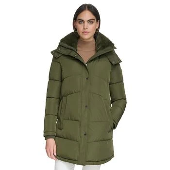 Calvin Klein | Women's Faux-Fur-Trim Hooded Puffer Coat, Created for Macy's 5.8折×额外7折, 额外七折