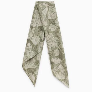 Brunello Cucinelli | Green silk scarf with floral pattern,商家The Double F,价格¥3041