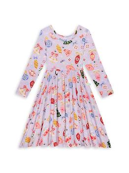 推荐Little Girl's & Girl's Holly Long Sleeve Basic Twirl Dress商品