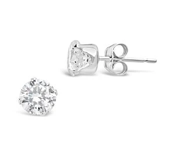 Sterling Forever | Sterling Silver CZ Stud Earrings[Silver],商家Premium Outlets,价格¥222