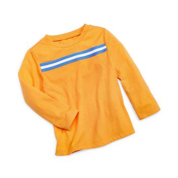 First Impressions | Baby Boys Sporty Taped Colorblocked Long-Sleeve T-Shirt, Created for Macy's商品图片,4.9折
