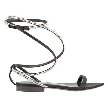 Yves Saint Laurent | Ladies Black Crystal Sandal商品图片,4.5折