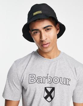 Barbour International, Barbour International | Barbour International Impeller contrast logo bucket hat in black商品图片 