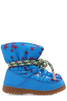 商品Khrisjoy Kids Star Printed Lace-Up Snow Boots图片