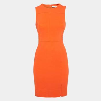 product Diane von Furstenberg Orange Stretch Knit Reona Sheath Dress S image