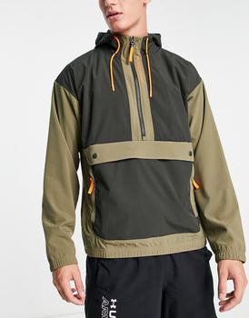 Under Armour | Under Armour Training Rush woven jacket with pocket detail in khaki商品图片,
