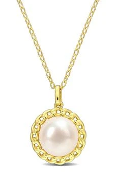 推荐9-9.5mm Cultured Freshwater Pearl Pendant Necklace商品