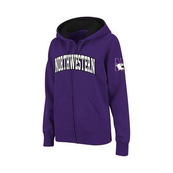 Colosseum | Women's Purple Northwestern Wildcats Arched Name Full-Zip Hoodie商品图片,7.4折
