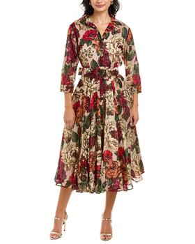 samantha sung, SAMANTHA SUNG | Samantha Sung Aster Wool Midi Dress商品图片 3.5折