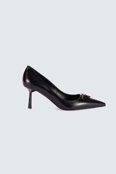 Prada | PRADA 女士黑色皮革高跟鞋 1I928M-055-F0002商品图片,独家减免邮费