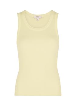 推荐Poppy yellow ribbed jersey tank商品