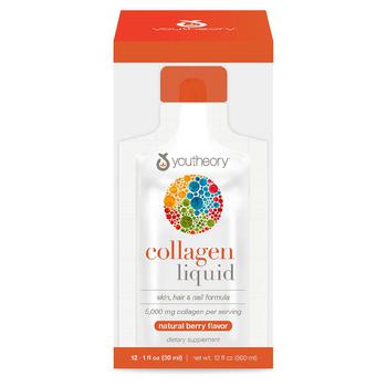 商品Youtheory | Collagen Liquid with Verisol Collagen Peptides, Packets Natural Berry,商家Walgreens,价格¥148图片