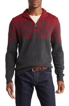 推荐Snowflake Fair Isle Quarter Zip Pullover商品