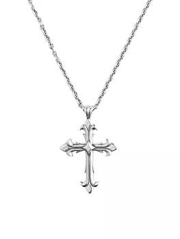 推荐Fleury Cross Sterling Silver Pendant Necklace商品
