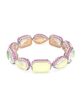 商品Orbita Rhodium-Plated & Swarovski Crystal Reversible Bracelet图片
