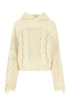 amiri衬衫真假, AMIRI | Amiri Long-Sleeved Cable Knitted Hoodie商品图片 5.3折