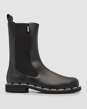 Moschino | Men's Leather Label Pull-On Boots 满$200减$50, 满减