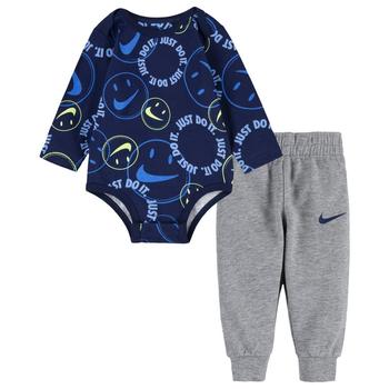 NIKE | Baby Boys Happy Long Sleeve Bodysuit and Pants Set, 2 Piece商品图片,