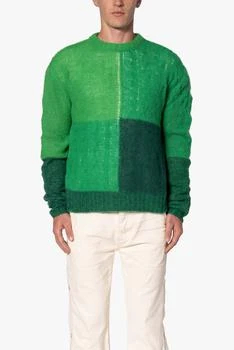 MNML | Open Knit Square Sweater - Green,商家mnml,价格¥362