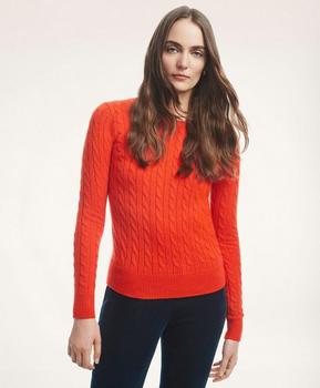 Brooks Brothers | Cashmere Cable Crewneck Sweater商品图片,3.9折