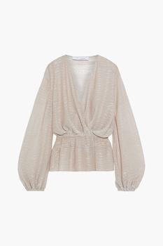 商品Maryle wrap-effect Lurex-jacquard peplum blouse,商家THE OUTNET US,价格¥869图片