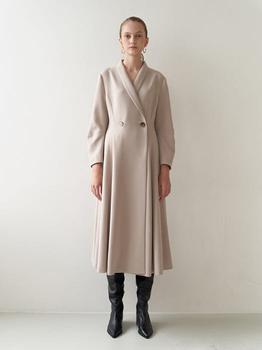 商品MOHAN | TOSR Shawl Collar Dress (Beige),商家W Concept,价格¥976图片
