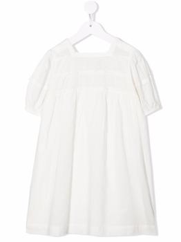 推荐Bonpoint Girls White Lait Embroidered Cotton Voile Dress, Size 4Y商品