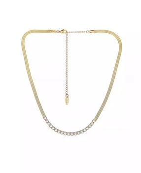 Ettika Jewelry | Cubic Zirconia Line Up 18K Gold Plated Snake Chain Necklace,商家Macy's,价格¥232