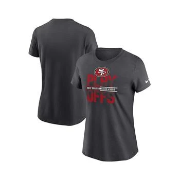 推荐Women's Anthracite San Francisco 49ers 2022 NFL Playoffs Iconic T-shirt商品