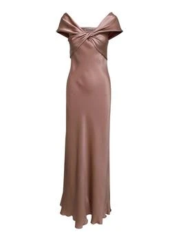 Alberta Ferretti | Pink Satin Slip Dress in Silk Blend Woman,商家Baltini,价格¥7389