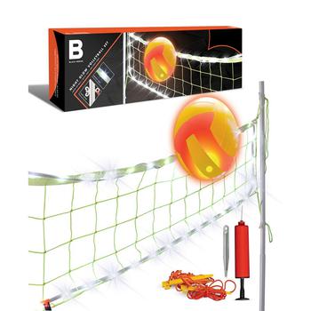 商品Black Series | Night Glow Volleyball Set, LED Light-Up Ball and Stand Up Net,商家Macy's,价格¥573图片