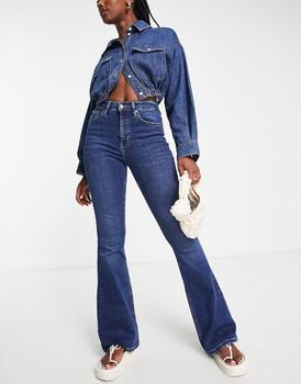 冬装topshop jamie, Topshop | Topshop Jamie flare jean in rich blue商品图片 