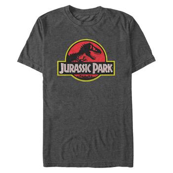 推荐Jurassic Park Men's Classic Distressed Logo Short Sleeve T-Shirt商品