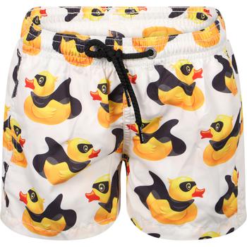 推荐Superhero rubber ducks print logo swimming shorts in white商品