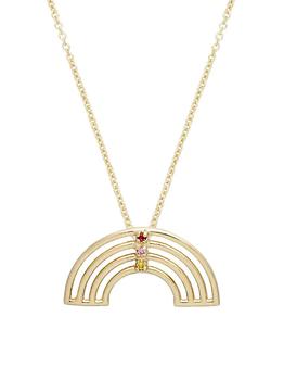 商品Aliita | Pura Arcoiris Goldtone, Ruby & Sapphire Pendant Necklace,商家Saks Fifth Avenue,价格¥3701图片