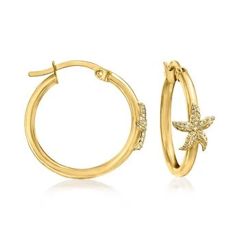 Ross-Simons | Ross-Simons 14kt Yellow Gold Starfish Hoop Earrings,商家Premium Outlets,价格¥1631