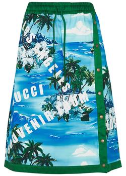 Gucci | Printed canvas skirt商品图片,