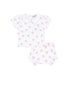 Nellapima | Girls' Pink Heart Print Diaper Cover Set - Baby,商家Bloomingdale's,价格¥404
