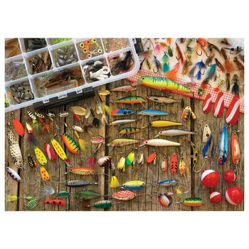 商品Cobble Hill Fishing Lures 1000 Piece Jigsaw Puzzle图片