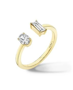 VRAI | Lab Grown Diamond Baguette & Oval Mixed Cuff Ring in 14K Gold, .50 ct. t.w.,商家Bloomingdale's,价格¥6361