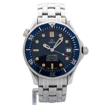 欧米茄男表多少钱, [二手商品] Omega | Pre-owned Omega Seamaster Automatic Blue Dial Mens Watch 2551.8商品图片 