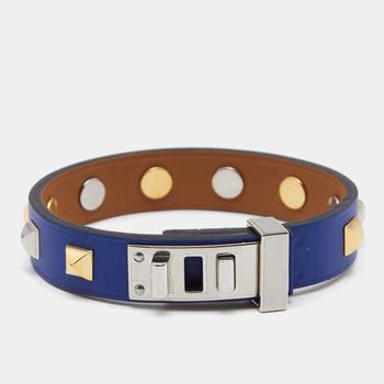 美国爱马仕手镯, [二手商品] Hermes | Hermes Mini Dog Clous Carres Purple Leather Two Tone Studded  Bracelet商品图片 9.6折, 满1件减$100, 满减