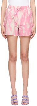 Ganni | Pink Recycled Polyester Shorts商品图片,3.8折