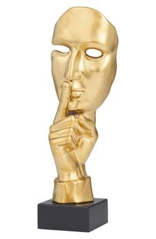 VIVIAN LUNE HOME | Goldtone Porcelain Quiet Gesture Mask Sculpture,商家Nordstrom Rack,价格¥304