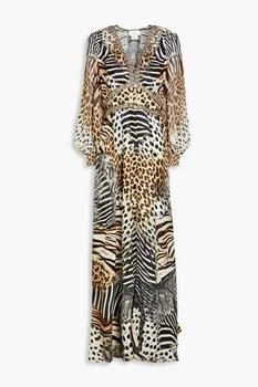 Camilla | Embellished printed silk crepe de chine maxi dress 5.0折