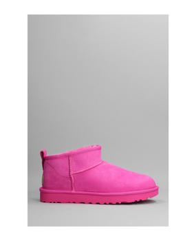 ugg mini, UGG | Classic Ultra Mini Low Heels Ankle Boots In Fuxia Suede商品图片 